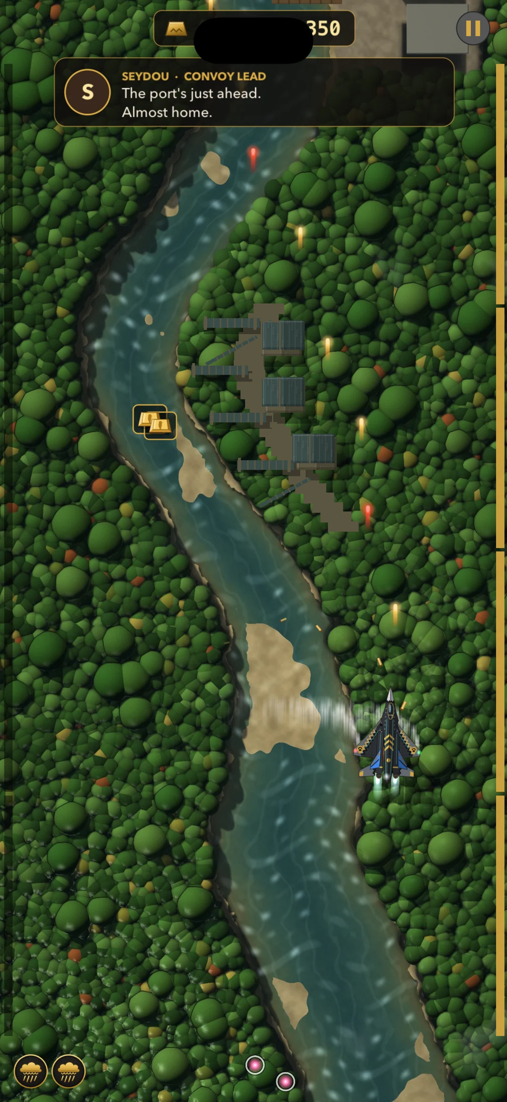 Aerial combat in Stone Bird